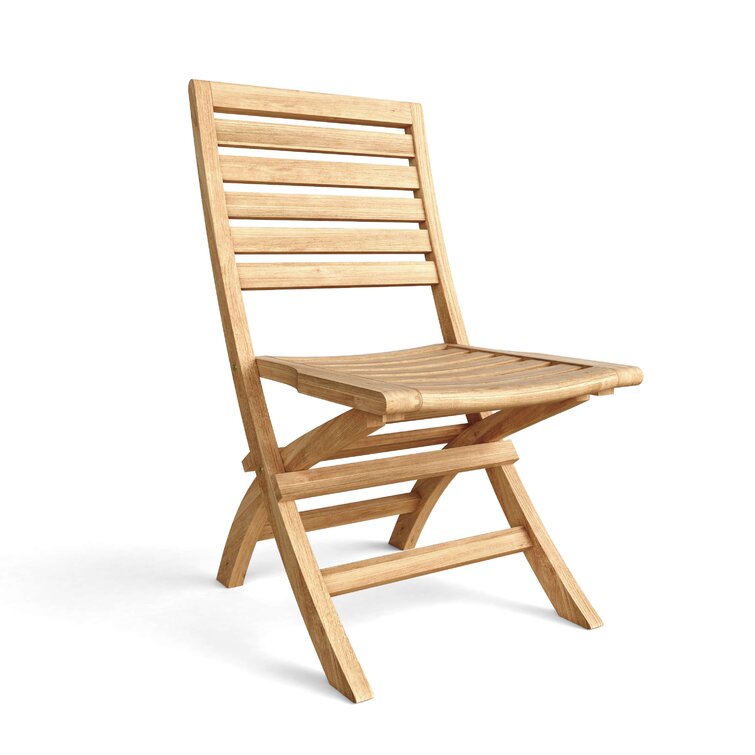 Teak Outdoor Dining Side Chair with Cushion